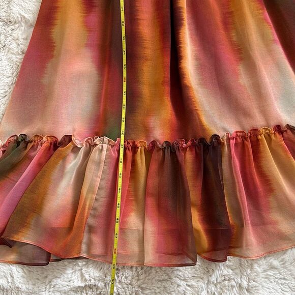 Misa Poppy Midi Ombre Dress Size L - Picture 7 of 11